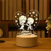 Load image into Gallery viewer, New Sterlling Romantic Love 3D Lamp Heart-shaped Balloon Acrylic LED Night Light Decorative Table Lamp Valentine's Day Sweetheart Wife's Gift