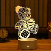Load image into Gallery viewer, New Sterlling Romantic Love 3D Lamp Heart-shaped Balloon Acrylic LED Night Light Decorative Table Lamp Valentine's Day Sweetheart Wife's Gift