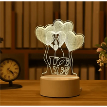 Load image into Gallery viewer, New Sterlling Romantic Love 3D Lamp Heart-shaped Balloon Acrylic LED Night Light Decorative Table Lamp Valentine's Day Sweetheart Wife's Gift
