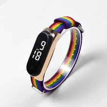 Load image into Gallery viewer, New Student Watch Fashion Woman Watch Touch Electronic Childrens Watch Rectangle Quartz Watch Ultra-Thin Sports Simple Watch Stainless Steel Wrist Watch For Men Women