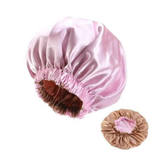 Load image into Gallery viewer, New Stunning Extra Large Satin Lined Bonnet Women Big Size Beauty Print Satin Silk Bonnet Sleep Night Cap Head Cover Bonnet Hat