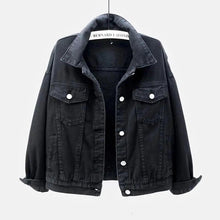 Load image into Gallery viewer, New Stunning Women's Plus Size Denim Jacket Spring Autumn Short Coat Pink Jean Jackets Casual Tops Purple Yellow White Loose Outerwear