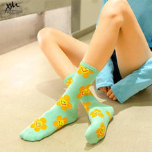 Load image into Gallery viewer, New Style Cartoon Flower Women Socks Kawaii Socks Breathable Spring Autumn Casual Socks Beautiful Girls Socks For Women