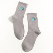Load image into Gallery viewer, Combed Out Of Pure Cotton Socks Autumn Cute Japanese Harajuku Planet Magic Array Embroidery Long Socks Korean Style Kawaii Girls Socks For Men And Women