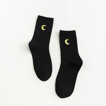 Load image into Gallery viewer, Combed Out Of Pure Cotton Socks Autumn Cute Japanese Harajuku Planet Magic Array Embroidery Long Socks Korean Style Kawaii Girls Socks For Men And Women