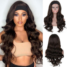 Load image into Gallery viewer, Long Body Wave Black Wig Synthetic Wigs for Black Women Middle Part Brown Red Pink Purple Cosplay Hair Wigs For Black Women Cosplay Wigs For Women