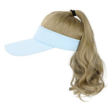 Load image into Gallery viewer, Ponytail Extension Cap hair Synthetic Wig Curly Wavy Wigs with Visor Hat hair Wigs for Women Hat Baseball Wigs For Black Women Cosplay Wigs For Women