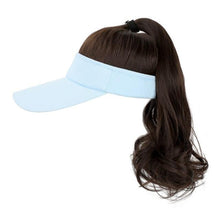 Load image into Gallery viewer, Ponytail Extension Cap hair Synthetic Wig Curly Wavy Wigs with Visor Hat hair Wigs for Women Hat Baseball Wigs For Black Women Cosplay Wigs For Women