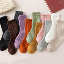 Load image into Gallery viewer, Ruffle Frilly Socks Kawaii Cotton Socks Cute Women Solid Color Warm Winter Running Cycling Climbing Unisex socks For Men And Women
