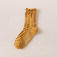 Load image into Gallery viewer, Ruffle Frilly Socks Kawaii Cotton Socks Cute Women Solid Color Warm Winter Running Cycling Climbing Unisex socks For Men And Women