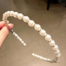 Load image into Gallery viewer, Simulation Pearl Hairbands Women Hair Accessories Korean Handmade Bow Flower Hoops Headband Wedding Ornaments Gorgeous Hair Accessories For Women
