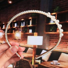 Load image into Gallery viewer, Simulation Pearl Hairbands Women Hair Accessories Korean Handmade Bow Flower Hoops Headband Wedding Ornaments Gorgeous Hair Accessories For Women