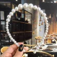 Load image into Gallery viewer, Simulation Pearl Hairbands Women Hair Accessories Korean Handmade Bow Flower Hoops Headband Wedding Ornaments Gorgeous Hair Accessories For Women