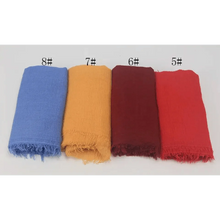 Load image into Gallery viewer, New Stylish Plain Scarf Women Muslim Crinkle Hijab Scarf Female Musulman Soft Cotton Headscarf Islamic Hijab Shawls And Wraps