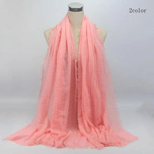 Load image into Gallery viewer, New Stylish Plain Scarf Women Muslim Crinkle Hijab Scarf Female Musulman Soft Cotton Headscarf Islamic Hijab Shawls And Wraps