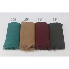 Load image into Gallery viewer, New Stylish Plain Scarf Women Muslim Crinkle Hijab Scarf Female Musulman Soft Cotton Headscarf Islamic Hijab Shawls And Wraps