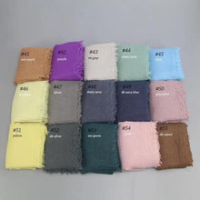 Load image into Gallery viewer, New Stylish Plain Scarf Women Muslim Crinkle Hijab Scarf Female Musulman Soft Cotton Headscarf Islamic Hijab Shawls And Wraps