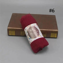 Load image into Gallery viewer, New Stylish Plain Scarf Women Muslim Crinkle Hijab Scarf Female Musulman Soft Cotton Headscarf Islamic Hijab Shawls And Wraps