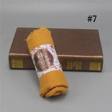 Load image into Gallery viewer, New Stylish Plain Scarf Women Muslim Crinkle Hijab Scarf Female Musulman Soft Cotton Headscarf Islamic Hijab Shawls And Wraps