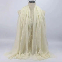 Load image into Gallery viewer, New Stylish Plain Scarf Women Muslim Crinkle Hijab Scarf Female Musulman Soft Cotton Headscarf Islamic Hijab Shawls And Wraps