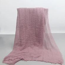 Load image into Gallery viewer, New Stylish Plain Scarf Women Muslim Crinkle Hijab Scarf Female Musulman Soft Cotton Headscarf Islamic Hijab Shawls And Wraps