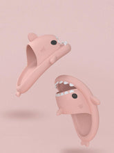 Load image into Gallery viewer, New Summer Slippers Lovely Shark Shape Slides Outdoor Women Shoes Kids Children Flip Flops Lightweight Open Toe Beach Pool Slides Sandals Shark Shower Slipper Toddler Non-Slip Summer Slippers Water Shoes