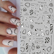 Load image into Gallery viewer, New Super Thin Self-Adhesive Letter 3d Nail Decal Stickers Manicure Nail Art Decoration Accessories Holographic Old English Character Nail Self-Adhesive Sticker English Font Design Manicure Design Water Sliders Decorations Accessories