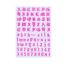 Load image into Gallery viewer, New Super Thin Self-Adhesive Letter 3d Nail Decal Stickers Manicure Nail Art Decoration Accessories Holographic Old English Character Nail Self-Adhesive Sticker English Font Design Manicure Design Water Sliders Decorations Accessories
