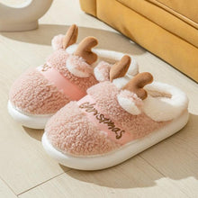 Load image into Gallery viewer, New Thick Sole Christmas Deer Slippers Women Men Indoor Warm Slipper Soft Plush Home Floor Winter Platform Shoes Boys And Girls House Slippers Kids Animal Indoor Slipper Fuzzy Toddler Home Shoes