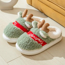Load image into Gallery viewer, New Thick Sole Christmas Deer Slippers Women Men Indoor Warm Slipper Soft Plush Home Floor Winter Platform Shoes Boys And Girls House Slippers Kids Animal Indoor Slipper Fuzzy Toddler Home Shoes