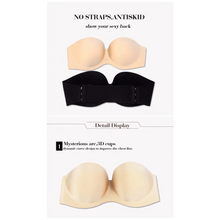 Load image into Gallery viewer, New Trendy Invisible Bras Bralette Underwear Women's Push Up Strapless Bra Wedding Brassiere Underwired Back 1/2 Cup