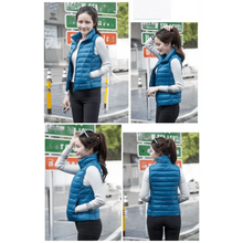 Load image into Gallery viewer, New Trendy Ultra Light Women's Duck Down Vest Jacket Autumn/Winter High collar Sleeveless Coat For Girls