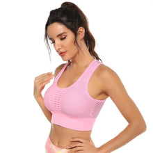 Load image into Gallery viewer, New Trendy Women's T-shirts Workout Sports Bra Yoga Vest Backless Solid Quick Dry Running Gym Sport bra Yoga Shirts