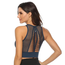 Load image into Gallery viewer, New Trendy Women's T-shirts Workout Sports Bra Yoga Vest Backless Solid Quick Dry Running Gym Sport bra Yoga Shirts