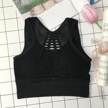 Load image into Gallery viewer, New Trendy Women's T-shirts Workout Sports Bra Yoga Vest Backless Solid Quick Dry Running Gym Sport bra Yoga Shirts