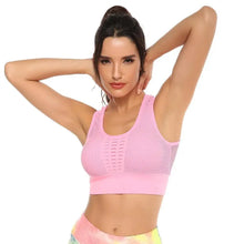 Load image into Gallery viewer, New Trendy Women's T-shirts Workout Sports Bra Yoga Vest Backless Solid Quick Dry Running Gym Sport bra Yoga Shirts