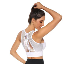 Load image into Gallery viewer, New Trendy Women's T-shirts Workout Sports Bra Yoga Vest Backless Solid Quick Dry Running Gym Sport bra Yoga Shirts