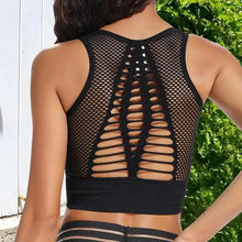 Load image into Gallery viewer, New Trendy Women's T-shirts Workout Sports Bra Yoga Vest Backless Solid Quick Dry Running Gym Sport bra Yoga Shirts