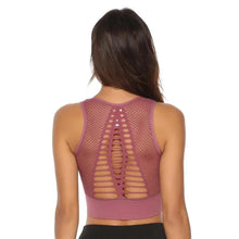 Load image into Gallery viewer, New Trendy Women's T-shirts Workout Sports Bra Yoga Vest Backless Solid Quick Dry Running Gym Sport bra Yoga Shirts