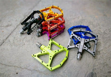Load image into Gallery viewer, New Ultralight Bicycle Pedals Part Anti-Slip Aluminum Body Road Flat Foot Cycling Sealed 3 Bearing Mountain Bike Pedal Mountain Bike Pedals, Ultra Strong Machined Bicycle Flat Alloy Pedals Non-Slip