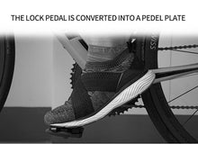 Load image into Gallery viewer, New Upgrade Road Bike Clipless Pedal Platform Adapter Convert For Look System Bicycle Clip Pedal Adaptor Converts Clipless Into Flat Pedals No Cleats Needed Adding Grip And Comfort