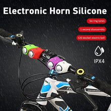 Load image into Gallery viewer, New USB Rechargeable Battery Bicycle Bell 120db Waterproof Cycling Bike Bells Electric Horn Mini Portable Cycling Handlebar Bell Electra Bike Bell Electric Cycling Bells Horn Loud Bicycle Horns Water-Resistant Sound Modes Bike Bells