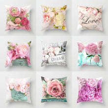 Load image into Gallery viewer, New Velvet Cushion Cover Pillowcase Colorful Flower Cushion Sunflower Rose Mediterranean Pillow Case Decor Sofa Throw Pillows Room 45x45CM
