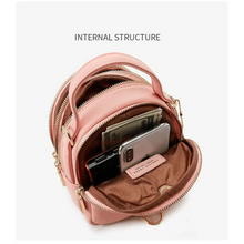 Load image into Gallery viewer, New Versatile Big Capacity 3 Layer Women Backpack Fashionable Small Backpack For Ladies Soft Leather Shoulder Crossbody bag for Female