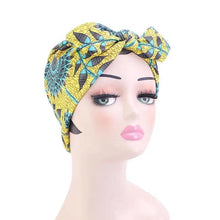 Load image into Gallery viewer, New Vintage African Print Stretch Bandana Head Wrap Long Scarf satin Floral Women Party Turban Headwear Cap Hair Accessories