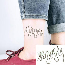 Load image into Gallery viewer, New Waterproof Temporary Sticker Tattoo Flame Heart Star Element Body Art Cute Small Tattoos For Kids Womens