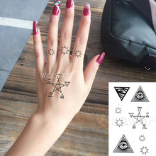 Load image into Gallery viewer, New Waterproof Temporary Sticker Tattoo Flame Heart Star Element Body Art Cute Small Tattoos For Kids Womens