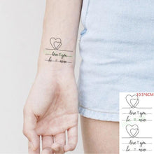 Load image into Gallery viewer, New Waterproof Temporary Sticker Tattoo Flame Heart Star Element Body Art Cute Small Tattoos For Kids Womens