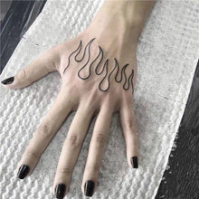 Load image into Gallery viewer, New Waterproof Temporary Sticker Tattoo Flame Heart Star Element Body Art Cute Small Tattoos For Kids Womens