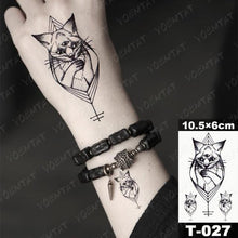 Load image into Gallery viewer, New Waterproof Temporary Tattoo Sticker Deer Animal Flash Tatoo Black Line Body Art Small Decorative Design For Womens Boys